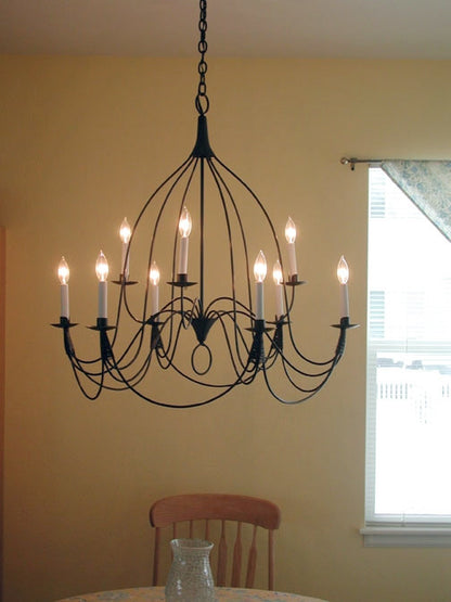 Bell 9 Candle 2 Tier Chandelier by Studio Steel 122