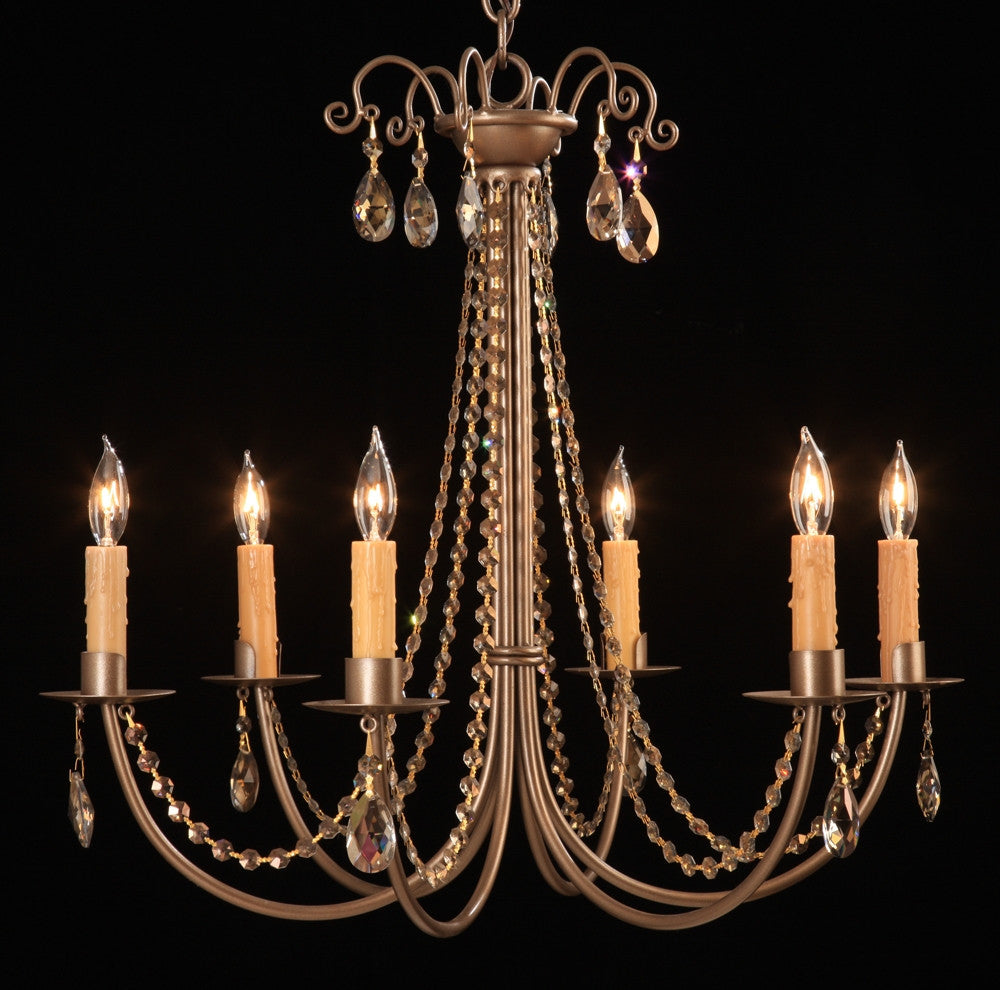 Crystal Sierra 6 Candle Chandelier by Studio Steel 2251