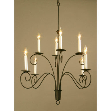 Cascade 8 Candle 2 Tier Chandelier by Studio Steel 2305