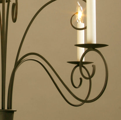 Cascade 8 Candle 2 Tier Chandelier by Studio Steel 2305