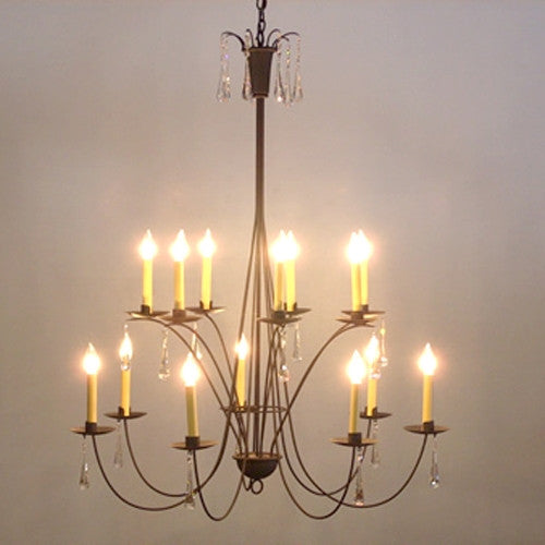 Majestic 14 Candle, 2 tier (7 over 7) Chandelier by Studio Steel 2345