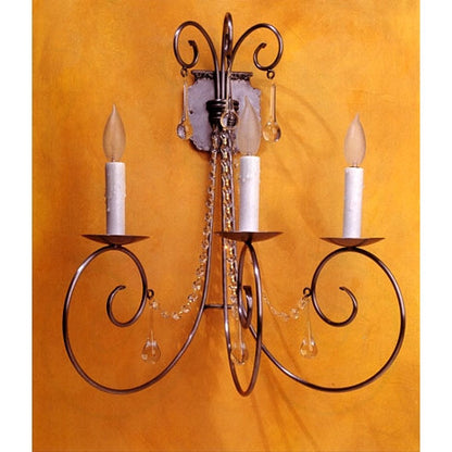 Crystal Scroll 3 Candle sconce Sconce by Studio Steel 608