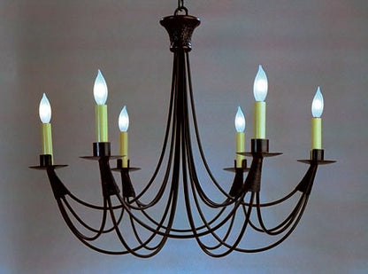 Morris 6 Candle Chandelier by Studio Steel 726