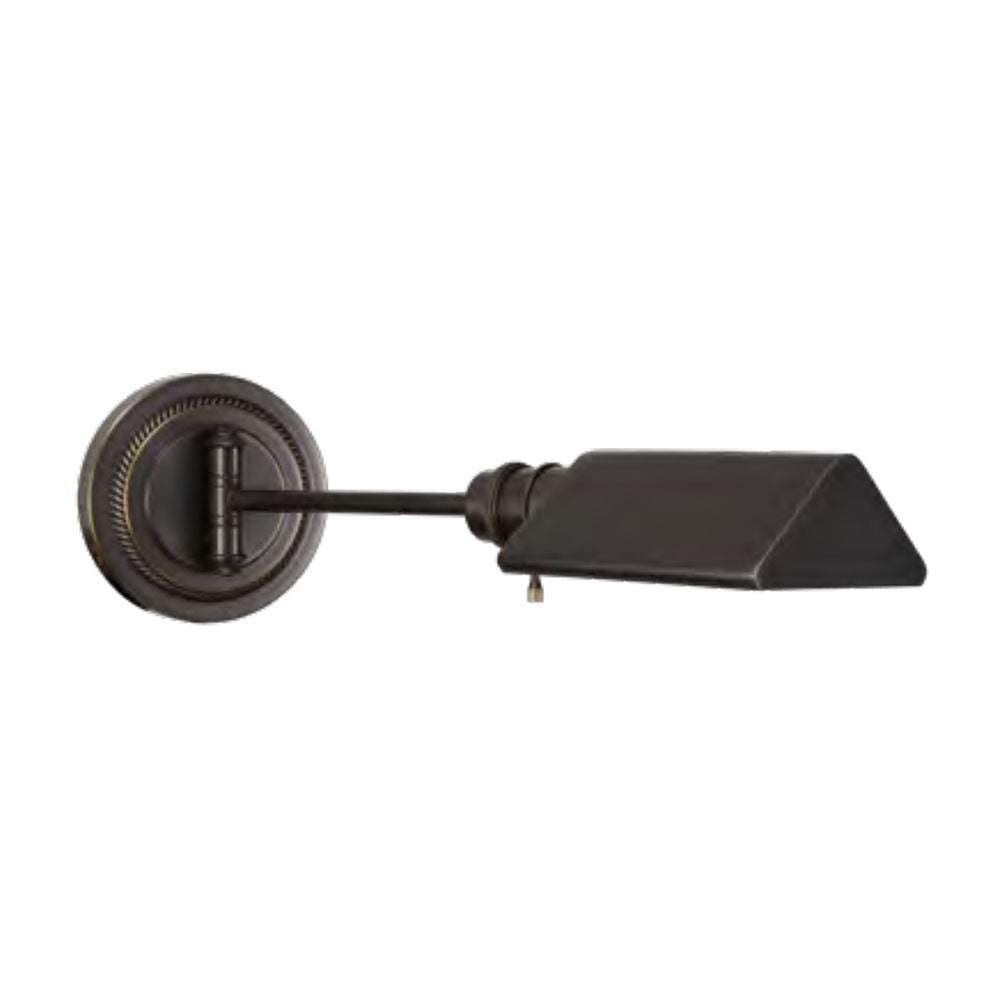 Lite Master Park Avenue Tent Swing Arm Wall Lamp in Oil Rubbed Bronze on Solid Brass W3571RZ-B13