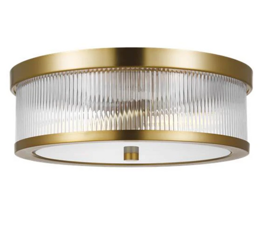 Visual Comfort Studio Chapman & Myers Geneva Flush Mount in Burnished Brass CF1052BBS