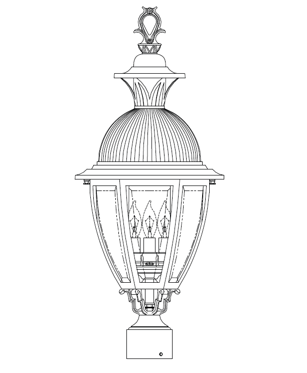 Hanover Lantern B15430 Merion Medium Post Mount