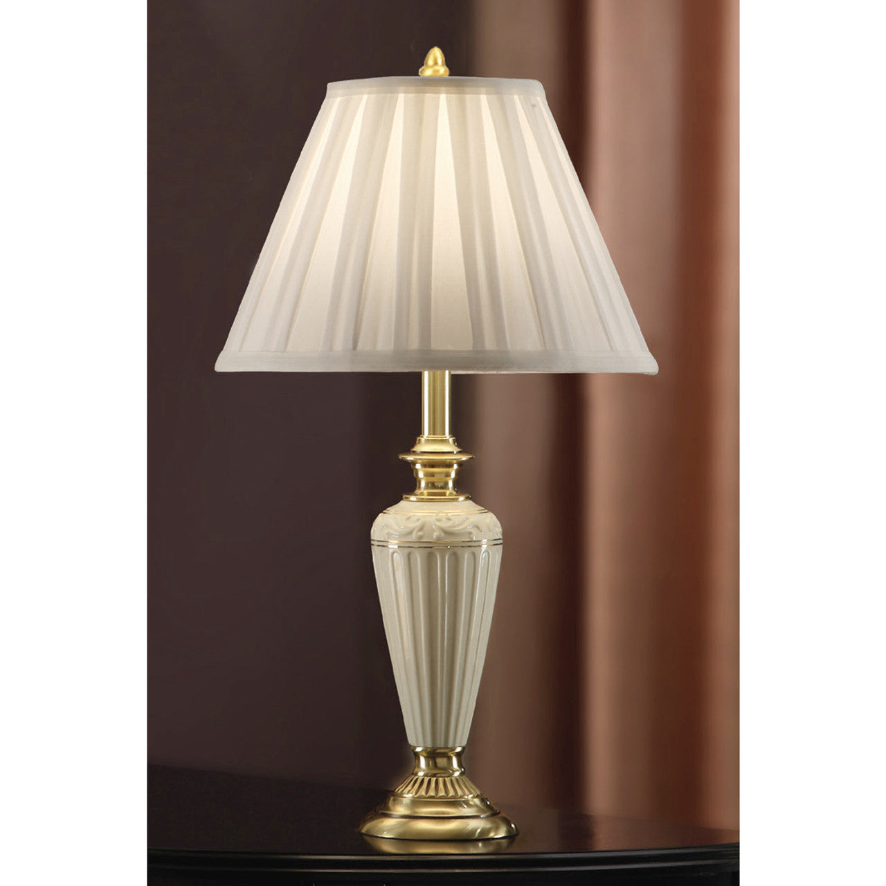 Lite Master Aloise Table Lamp in Polished Solid Brass T5232PB-SR