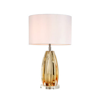 Lucas McKearn Cognac Amber Finished Glass Accent Table  Lamp