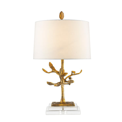 Lucas McKearn Audubon Park Outdoor Inspired Distressed Gold Buffet Accent Table Lamp Gold