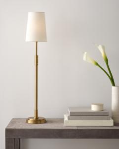 Visual Comfort Studio Thomas O'Brien Beckham Classic Buffet Lamp in Burnished Brass TT1021BBS1