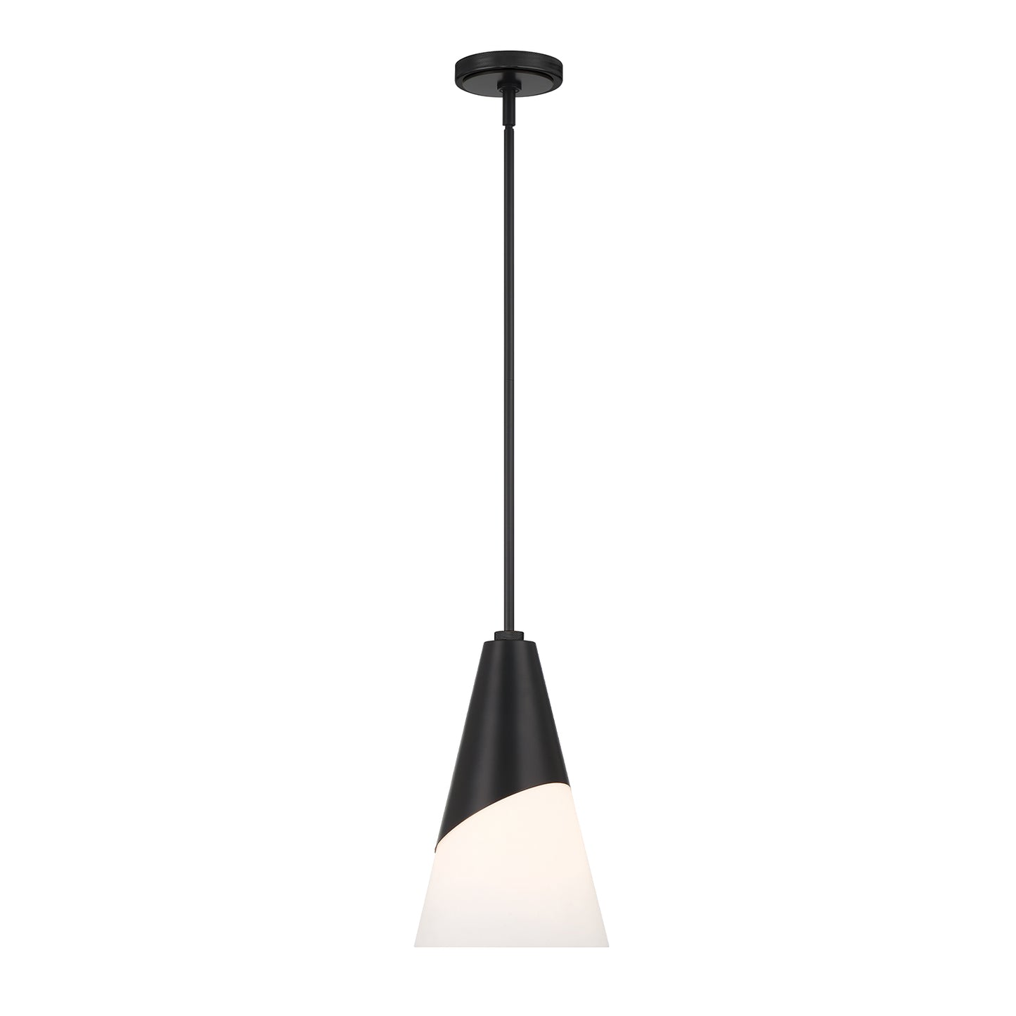 Crystorama Brian Patrick Flynn Tori 1 Light Matte Black Pendant TOR-901-MK