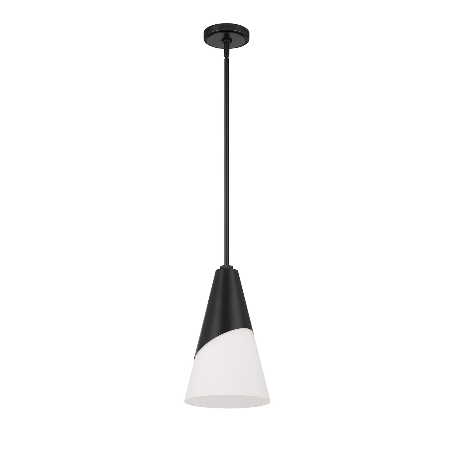 Crystorama Brian Patrick Flynn Tori 1 Light Matte Black Pendant TOR-901-MK