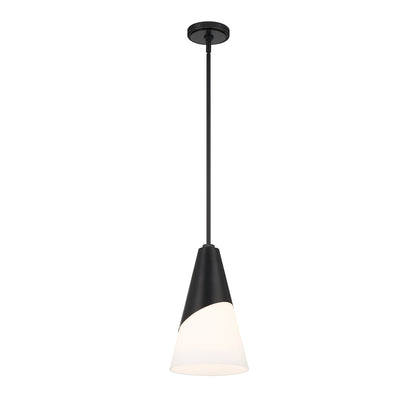 Crystorama Brian Patrick Flynn Tori 1 Light Matte Black Pendant TOR-901-MK