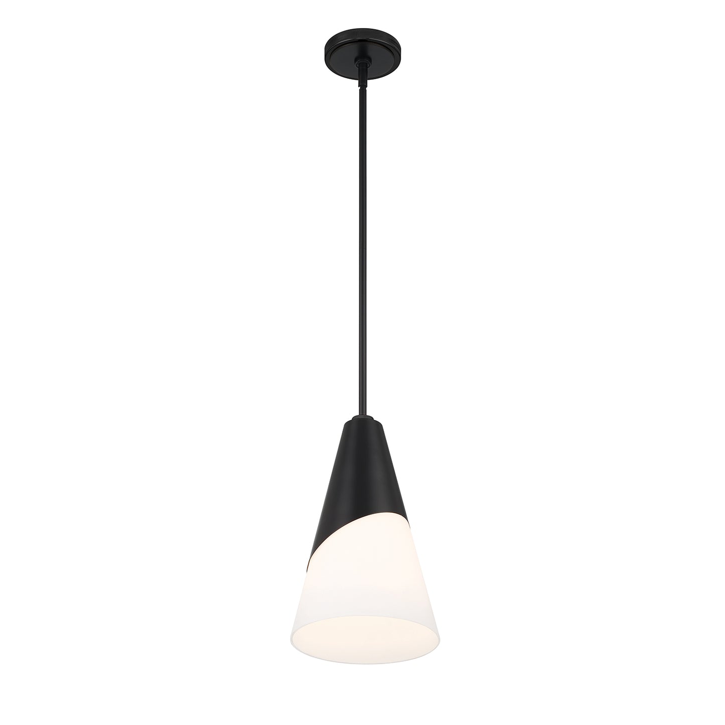 Crystorama Brian Patrick Flynn Tori 1 Light Matte Black Pendant TOR-901-MK