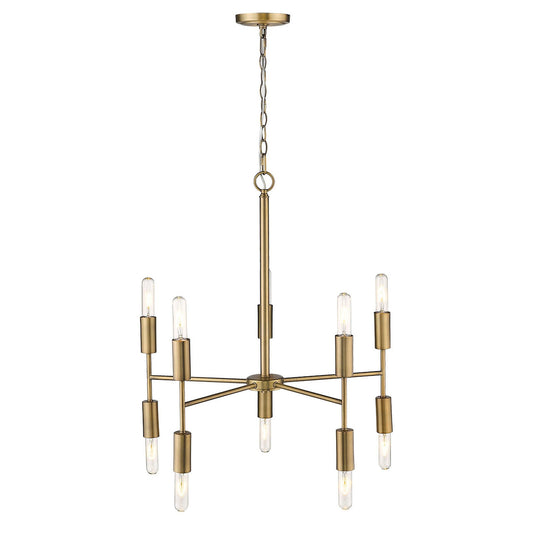 TREND Lighting Perret 10-Light Aged Brass Chandelier in Aged Brass TP10015AB