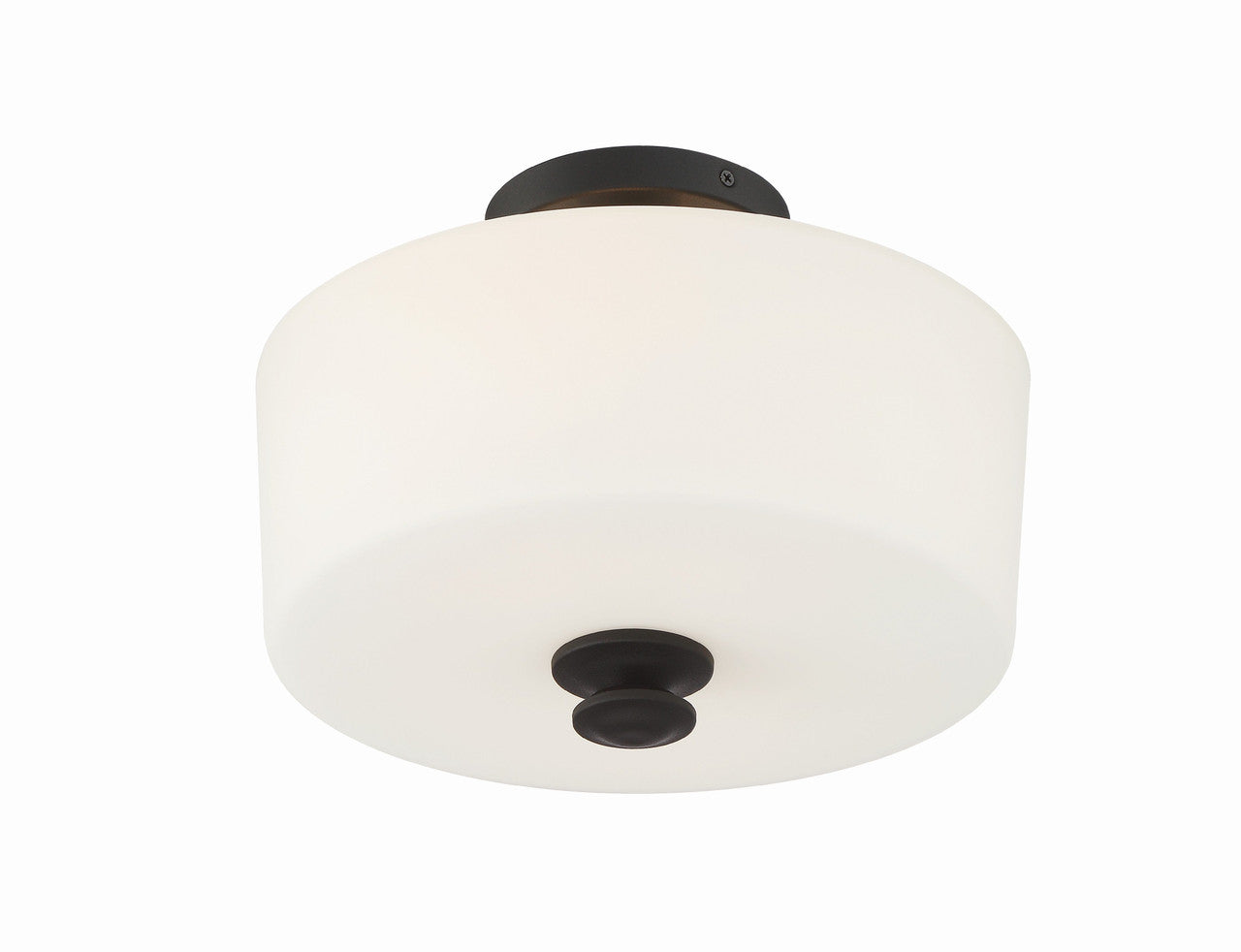 Crystorama Travis 2 Light Black Forged Ceiling Mount TRA-A3302-BF