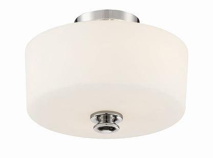 Crystorama Travis 2 Light Polished Nickel Ceiling Mount TRA-A3302-PN