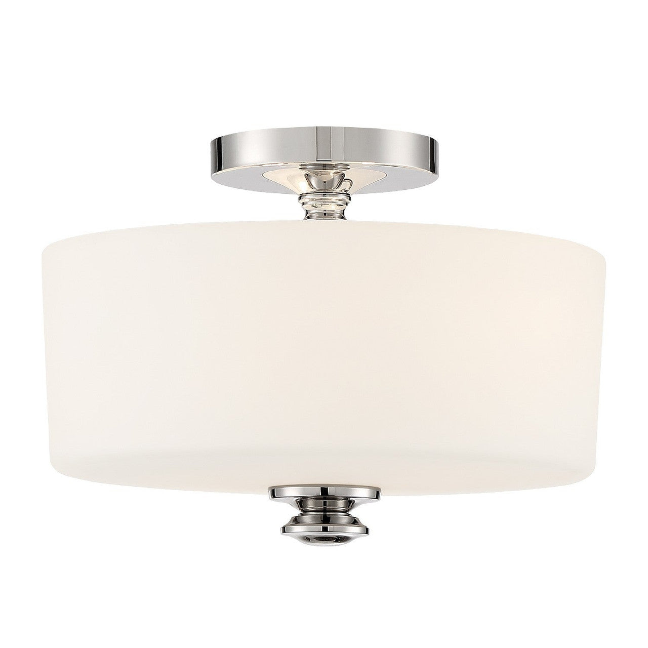 Crystorama Travis 2 Light Polished Nickel Ceiling Mount TRA-A3302-PN