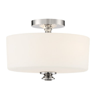 Crystorama Travis 2 Light Polished Nickel Ceiling Mount TRA-A3302-PN