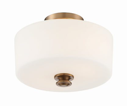 Crystorama Travis 2 Light Vibrant Gold Ceiling Mount TRA-A3302-VG