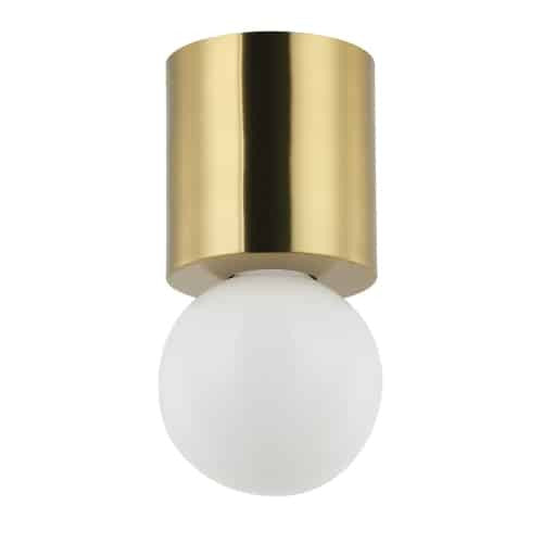 Dainolite 1 Light Aged Brass Flush Mount  TRN-51FH-AGB