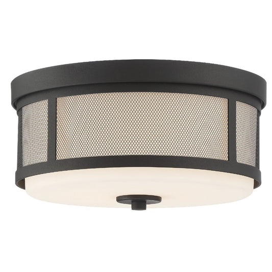 Crystorama Trevor 2 Light Black Forged Ceiling Mount TRV-A3802-BF