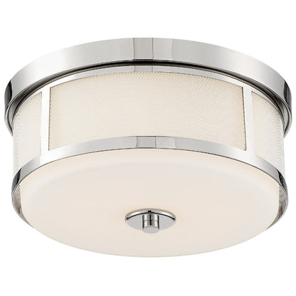 Crystorama Trevor 2 Light Polished Nickel Ceiling Mount TRV-A3802-PN