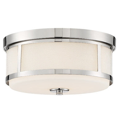 Crystorama Trevor 2 Light Polished Nickel Ceiling Mount TRV-A3802-PN