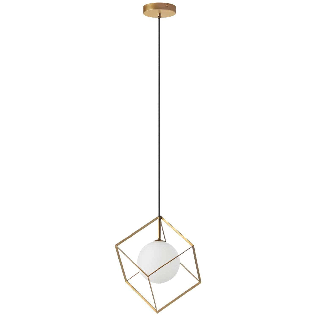 Dainolite 1 Light Halogen Pendant Gold Finish TSN-1P-GLD