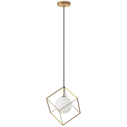 Dainolite 1 Light Halogen Pendant Gold Finish TSN-1P-GLD