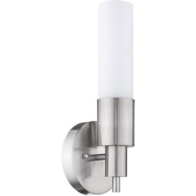 TREND Lighting Generations 1-Light Brushed Nickel ADA Wall Sconce With Frosted Opal Shade in Brushed Nickel TW1055A-1