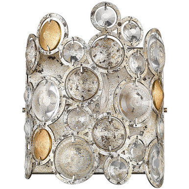 TREND Lighting Vitozzi 1-Light Antique Silver Leaf Sconce in Antique Silver Leaf TW40004ASL