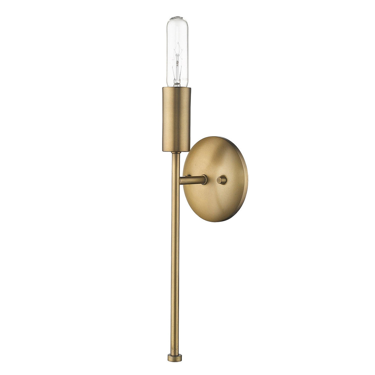 TREND Lighting Perret 1-Light Aged Brass Sconce in Aged Brass TW40019AB