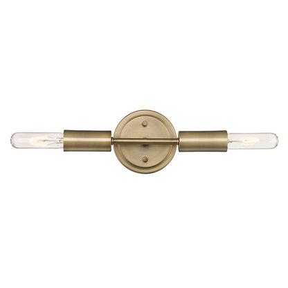 TREND Lighting Perret 2-Light Aged Brass Sconce in Aged Brass TW40020AB