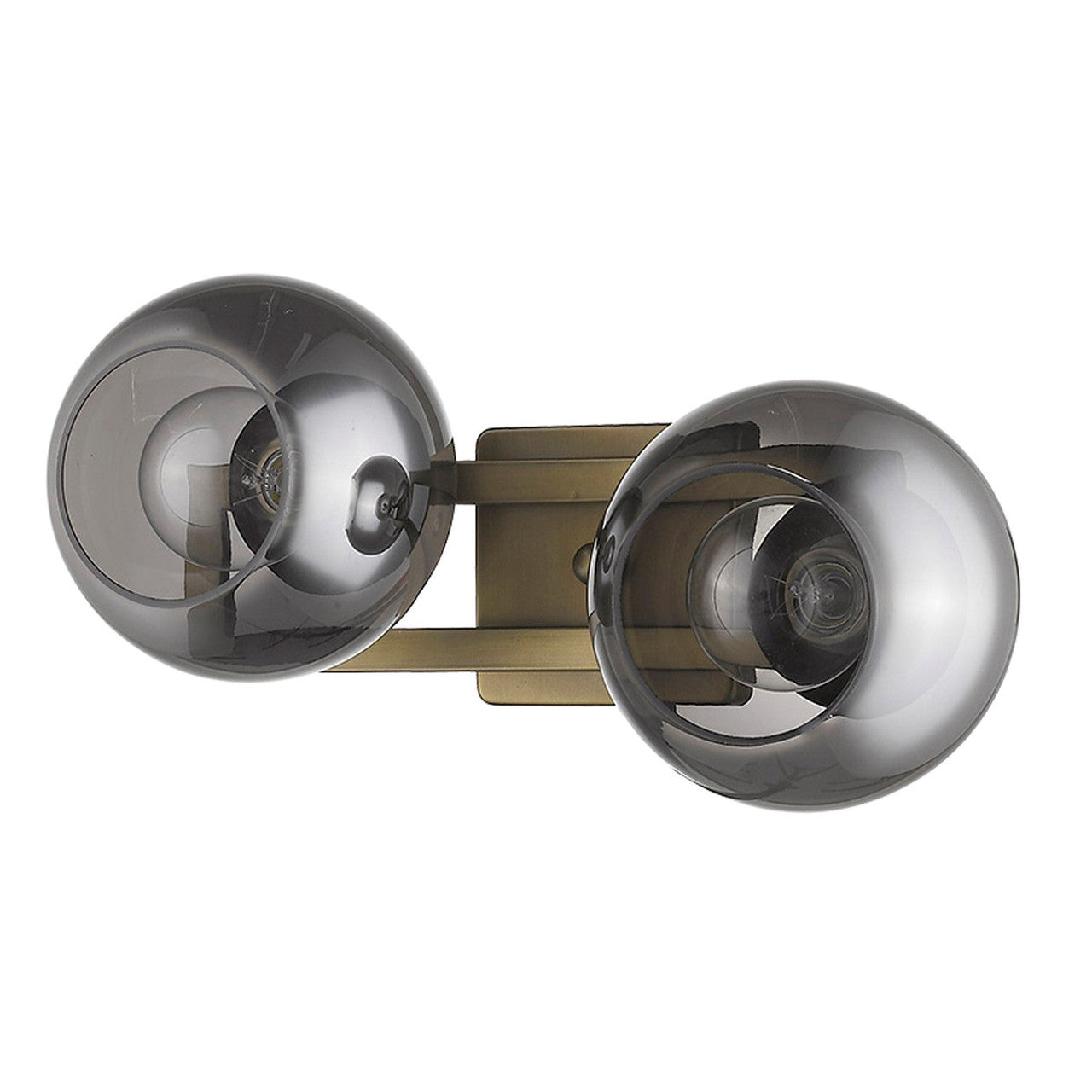 TREND Lighting Lunette 2-Light Aged Brass Sconce in Aged Brass TW40037AB