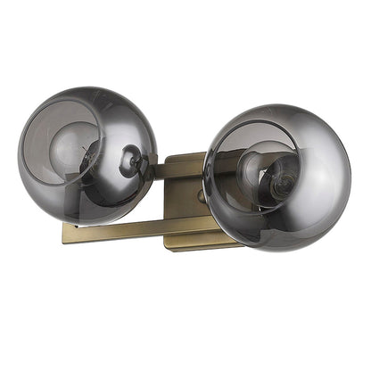 TREND Lighting Lunette 2-Light Aged Brass Sconce in Aged Brass TW40037AB