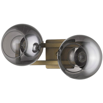 TREND Lighting Lunette 2-Light Aged Brass Sconce in Aged Brass TW40037AB