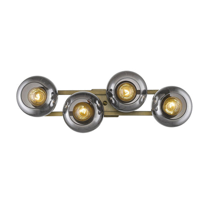 TREND Lighting Lunette 4-Light Aged Brass Sconce in Aged Brass TW40038AB