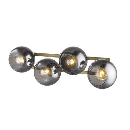 TREND Lighting Lunette 4-Light Aged Brass Sconce in Aged Brass TW40038AB