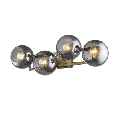 TREND Lighting Lunette 4-Light Aged Brass Sconce in Aged Brass TW40038AB