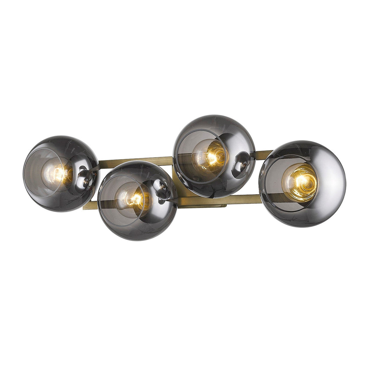 TREND Lighting Lunette 4-Light Aged Brass Sconce in Aged Brass TW40038AB