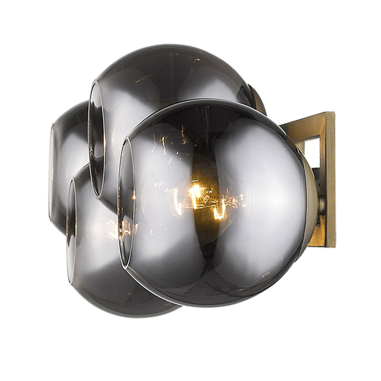 TREND Lighting Lunette 4-Light Aged Brass Sconce in Aged Brass TW40038AB