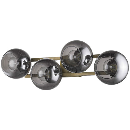 TREND Lighting Lunette 4-Light Aged Brass Sconce in Aged Brass TW40038AB