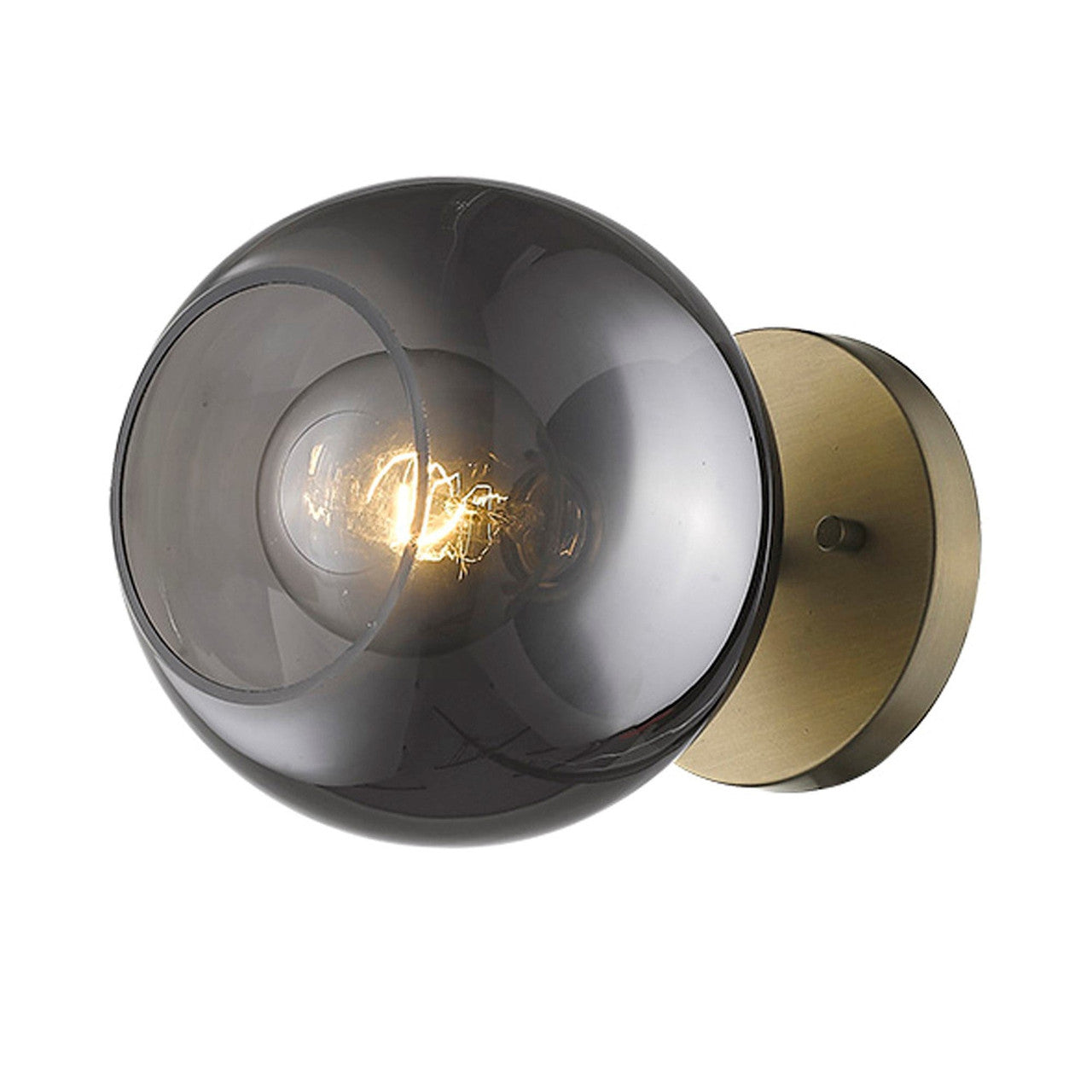 TREND Lighting Lunette 1-Light Aged Brass Sconce in Aged Brass TW40039AB