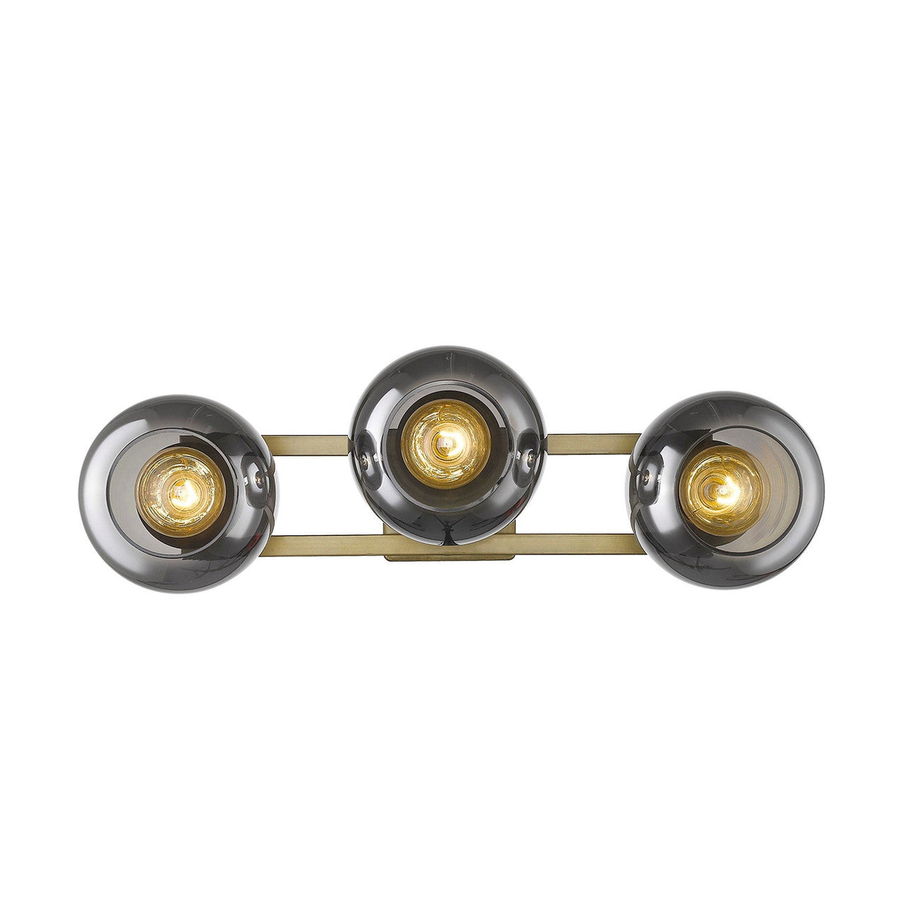 TREND Lighting Lunette 3-Light Aged Brass Sconce in Aged Brass TW40040AB