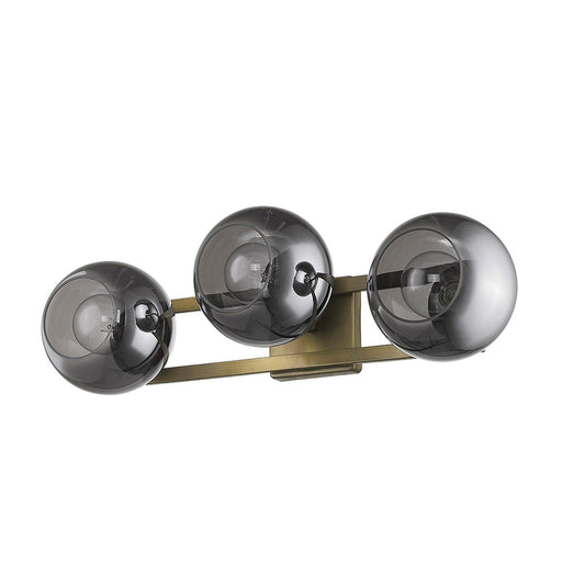 TREND Lighting Lunette 3-Light Aged Brass Sconce in Aged Brass TW40040AB