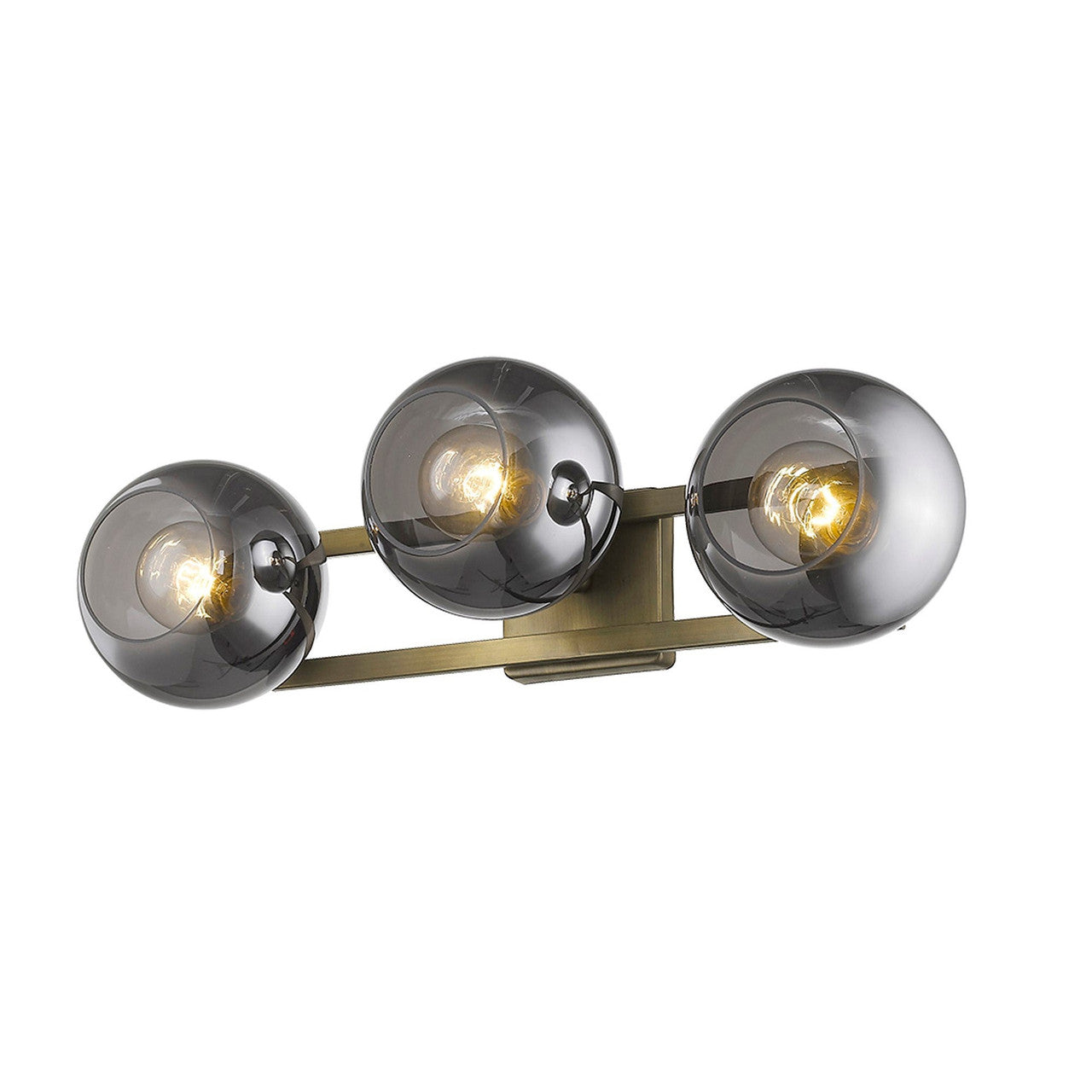 TREND Lighting Lunette 3-Light Aged Brass Sconce in Aged Brass TW40040AB