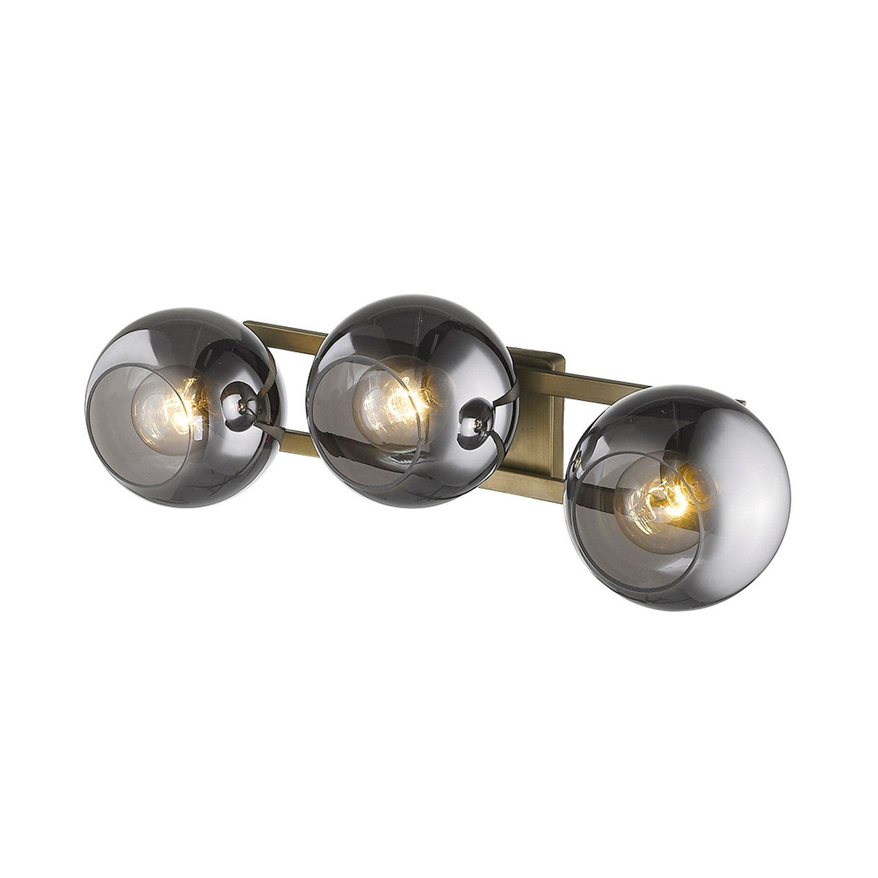 TREND Lighting Lunette 3-Light Aged Brass Sconce in Aged Brass TW40040AB