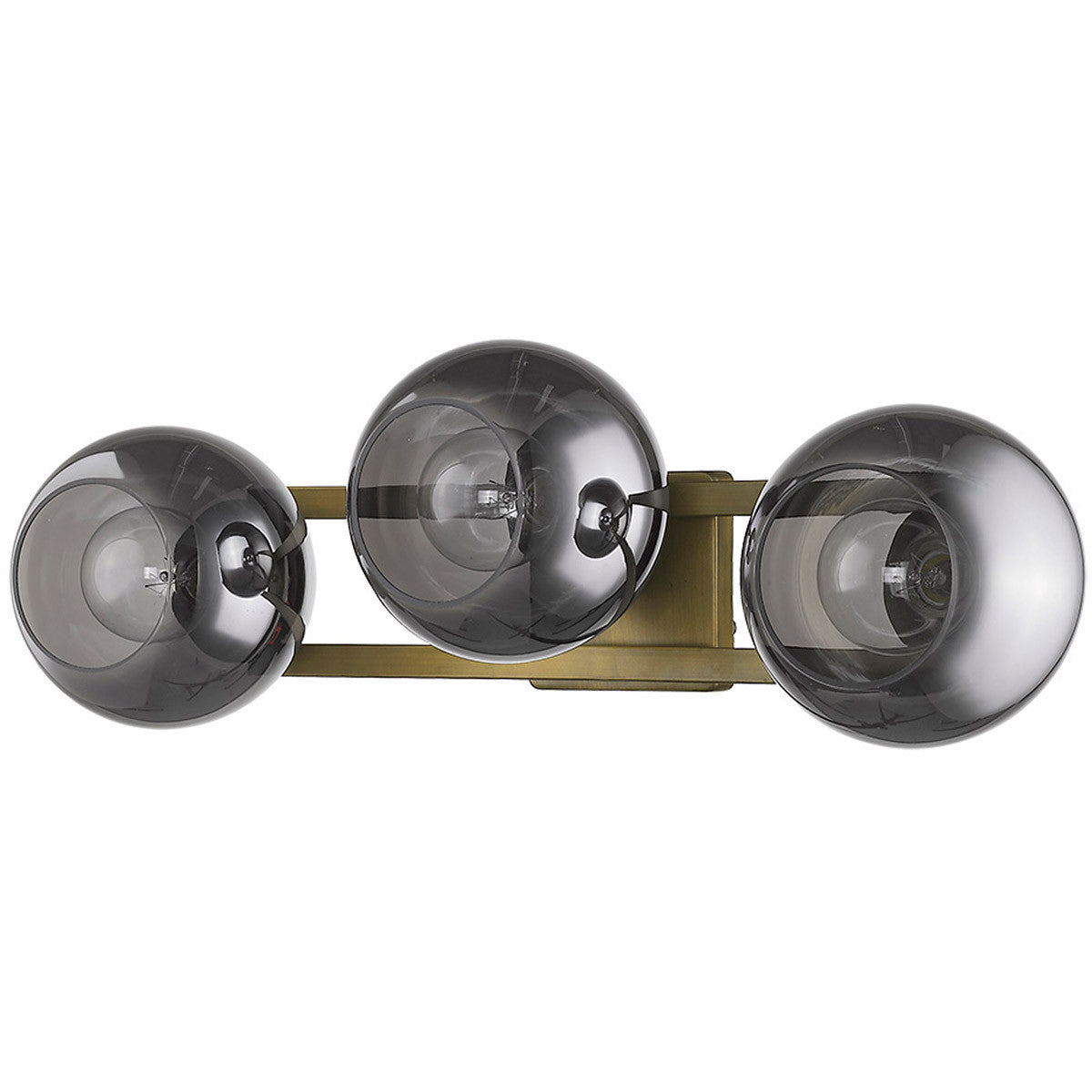 TREND Lighting Lunette 3-Light Aged Brass Sconce in Aged Brass TW40040AB