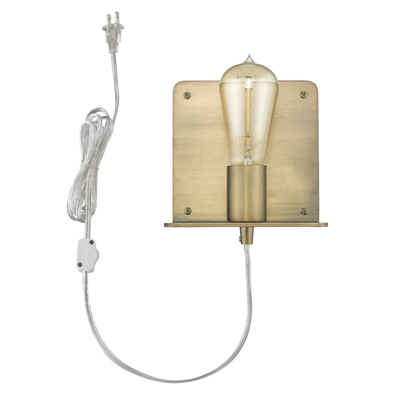 TREND Lighting Arris 1-Light Aged Brass Sconce in Aged Brass TW40072AB